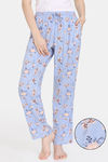 Zivame Pretty Florals Woven Pyjama - Cashmere Blue — thumbnail 1